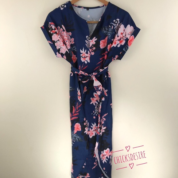 Boho Summer V-neck Midi Printed Dress - Picture 7 of 8